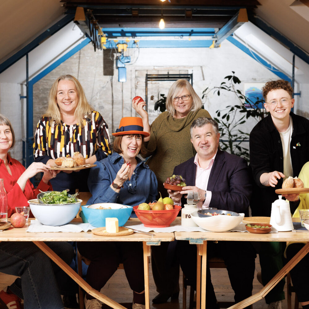 Representatives of awardees Hope & Courage Collective, Neighbourhood Network, NYCI, ShoutOut and Foróige, alongside Deirdre Mortell, CEO of Rethink Ireland and Will Carmody, Managing Partner of Mason Hayes & Curran
