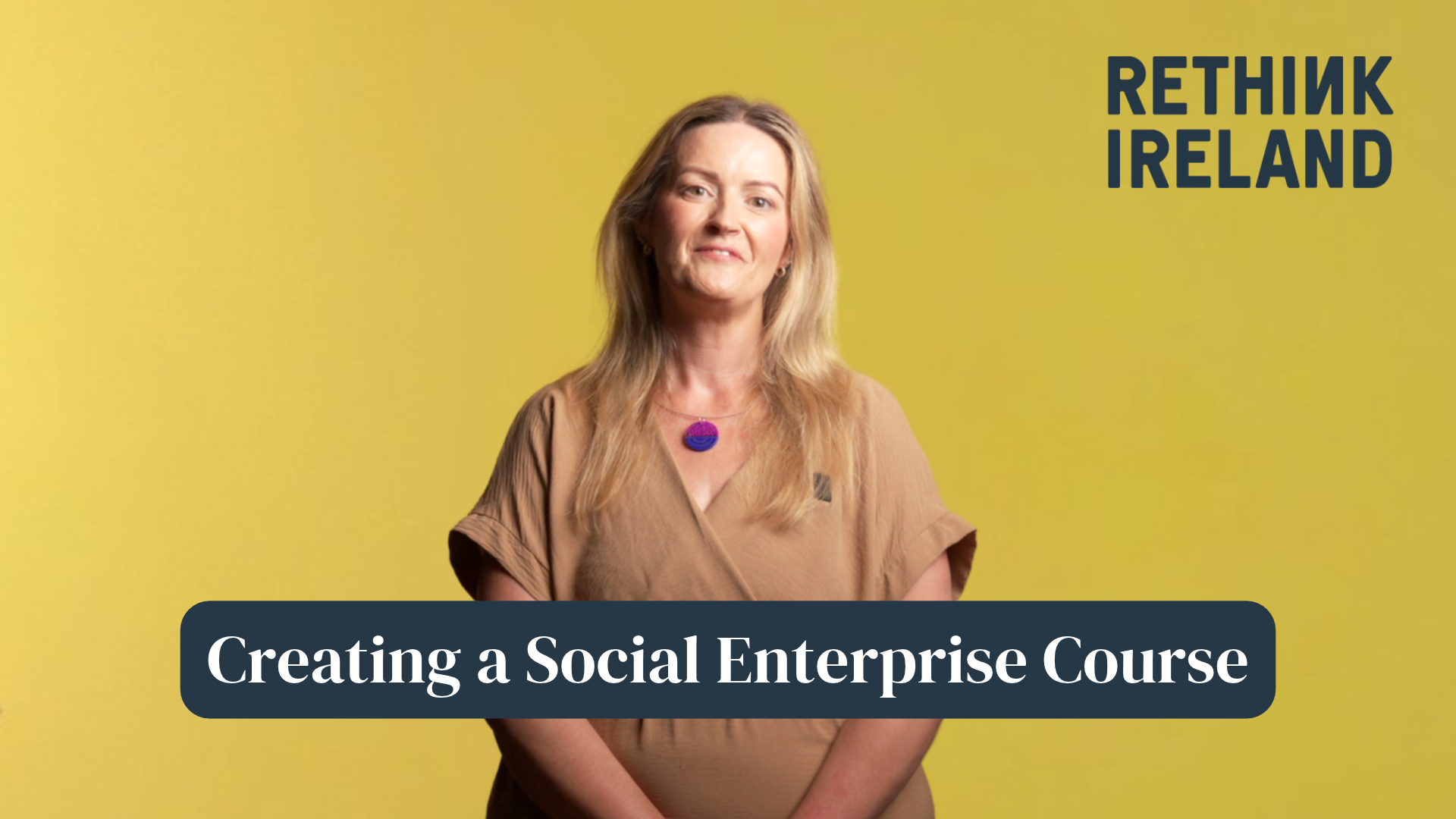 Agnes, Head of Social Enterprise against yellow background
